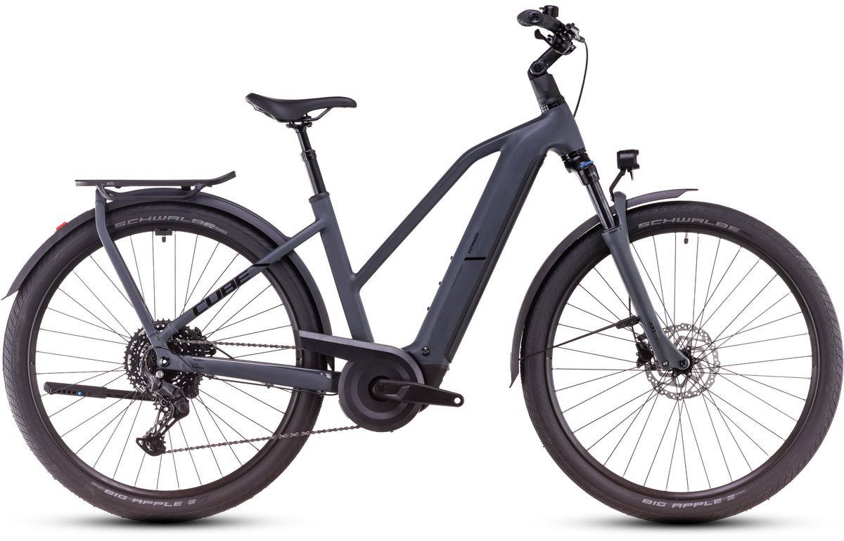 CUBE Kathmandu Hybrid ONE 800 in schattengrau/schwarz – Seitenansicht
