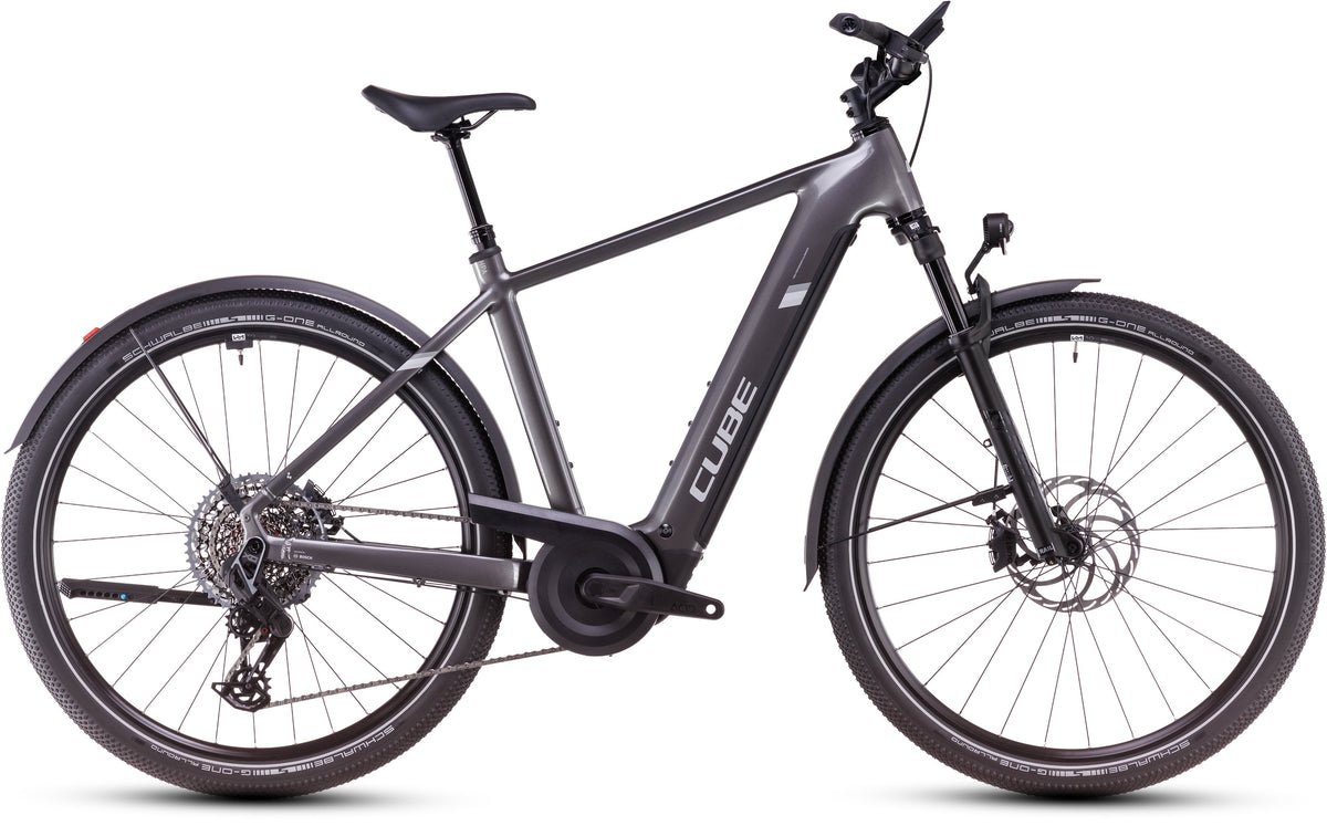CUBE Nuride Hybrid SLT 800 Allroad in graphit/fossil – Seitenansicht